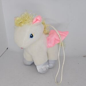 Vtg 1983 American Greetings Amtoy White Horse PEGASUS Used Condition With String